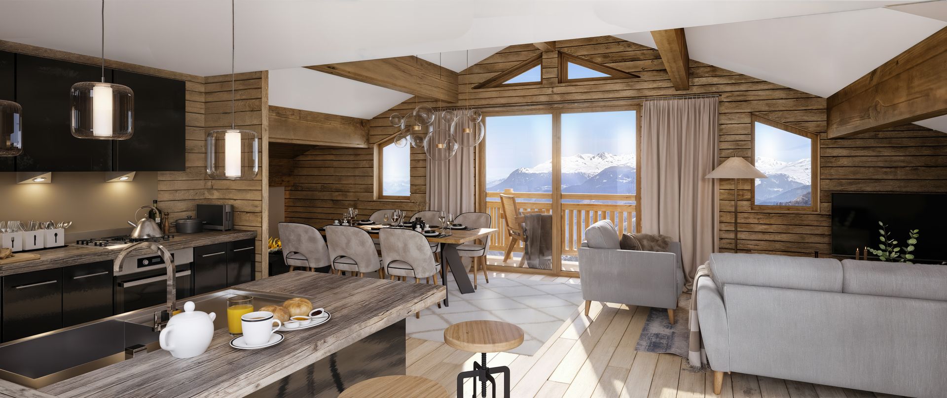 Les Chalets d'Ouréa sur la vallée de Méribel