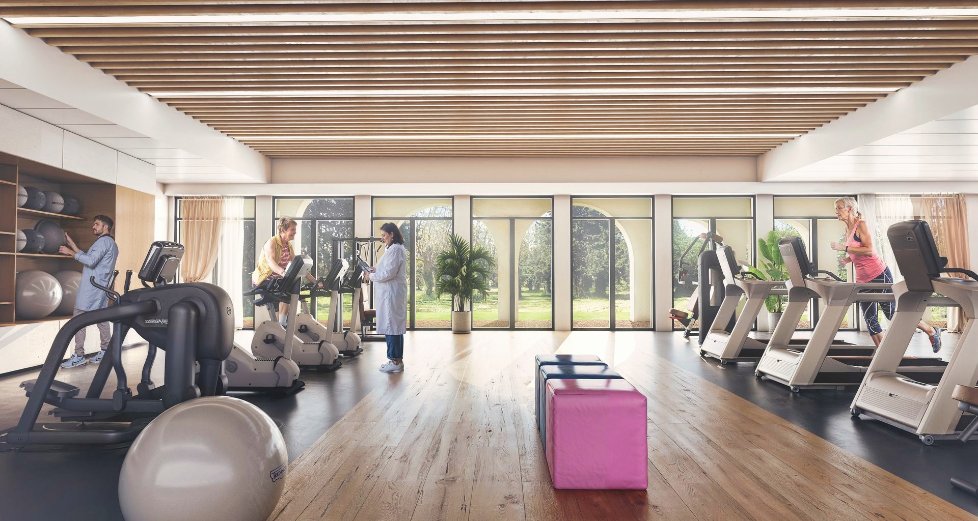 Perspective architecturale 3D intérieure – restructuration du Centre Hospitalier Cœur de Bourbonnais (03)