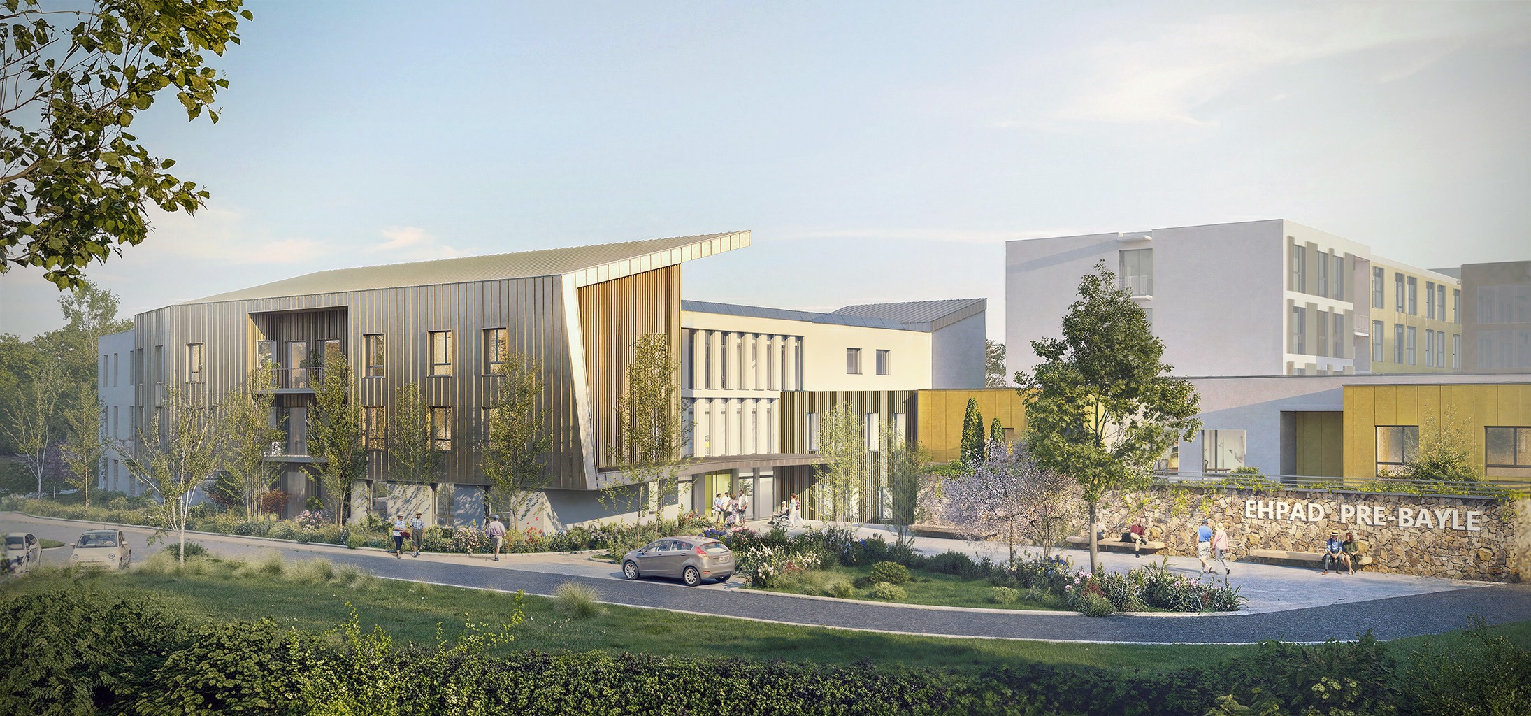 Perspective de l’entrée de l’EHPAD Pré-Bayle à Ambert après restructuration